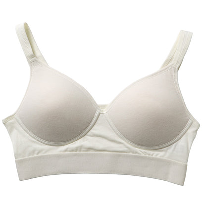 SchooLog ガールズ 綿ベア天 モールドカップブラ SS～L 高校生 中学生 コットン 子供 ジュニア スクールインナー 女の子 ブラトップ 無地 白 ピンク SS S M L