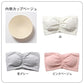 チューブトップ カップ付 ブラジャー S M L LL 3L 4L チューブブラ ノンワイヤー 綿 コットン 大きいサイズ 女性 レディース 下着 肩だし ブラトップ