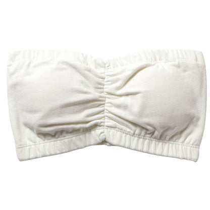 チューブトップ カップ付 ブラジャー S M L LL 3L 4L チューブブラ ノンワイヤー 綿 コットン 大きいサイズ 女性 レディース 下着 肩だし ブラトップ