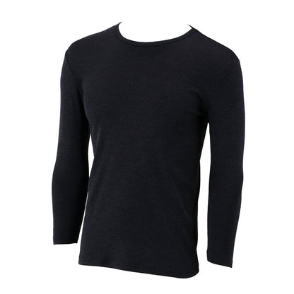 メンズ 裏起毛シャツ インナーシャツ 長袖 丸首 あったか インナー 薄手 M～LL 男性 紳士 クルーネック 下着 暖かい 肌着 冬 防寒 長袖シャツ 吸水速乾 吸汗速乾 乾きやすい