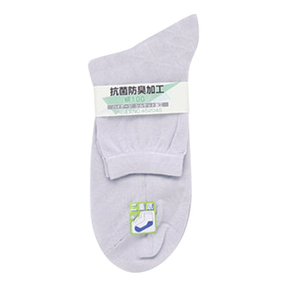 靴下 レディース 綿100% 薄手 ショートソックス 22-24cm (薄い 薄地 無地 破れにくい 丈夫 抗菌防臭 女性用 コットン 日本製) (婦人靴下)