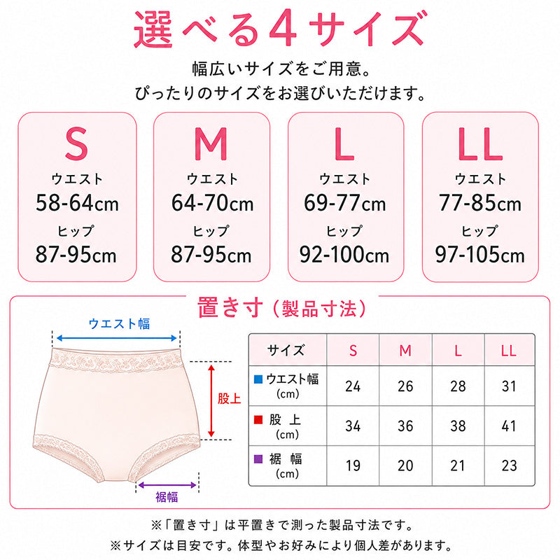 婦人 吸水ショーツ 40cc 綿100％ 軽失禁ショーツ レディース 尿漏れ 尿モレ 失禁パンツ S M L LL 抗菌 防臭 消臭 防水 深ばき ゆったり シニア 高齢者 介護ショーツ 普段使い 外出 就寝 40cc対応 安心ショーツ 吸水パンツ 女性用 下着 インナー