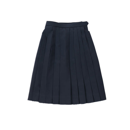 ティアラ 女子 トロピカル織り 24本箱ヒダ 夏用セーラー服用スカート W60～69cm×丈64～68cm 箱ひだ 中学生 高校生 中高生 学校 ネイビー スクール 女子高生 Tiara 大きい 小さい ボックスプリーツ (送料無料) (在庫限り)