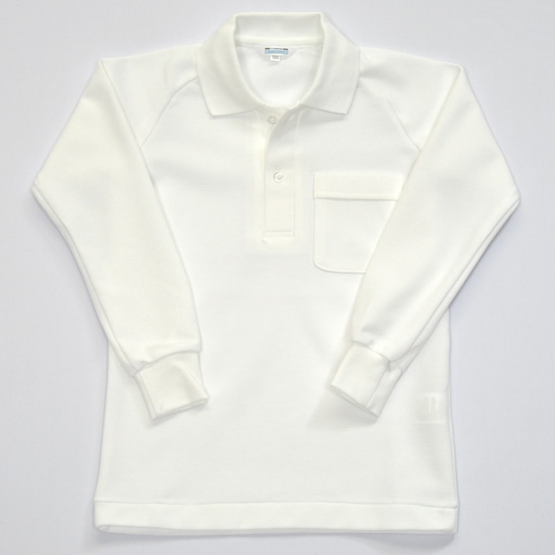 スクール ポロシャツ 男子用 長袖 小学生 制服 トンボ 学生服 110cmA～160cmA 小学校 スクールシャツ カノコ 鹿の子 男の子 110 120 130 140 150 160 (取寄せ)