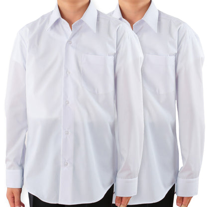 【2枚セット】形態安定 抗菌防臭 長袖カッターシャツ 150cmB～190cmB (学生服 カッターシャツ TOMBOW ワイシャツ Yシャツ)