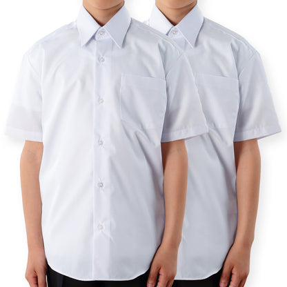 【2枚セット】スクールシャツ 半袖 男子 形態安定 トンボ 150cmB～190cmB (学生服 カッターシャツ TOMBOW ワイシャツ Yシャツ)