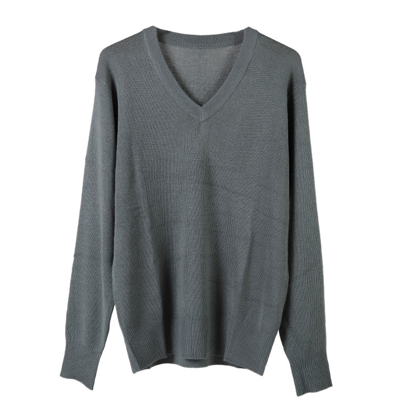V首 セーター メンズ S～3L Vネック ビジネス カジュアル オフィス 秋 冬 ウール 防寒 大きいサイズ メンズニット メンズセーター 無地 シンプル スリム 薄手