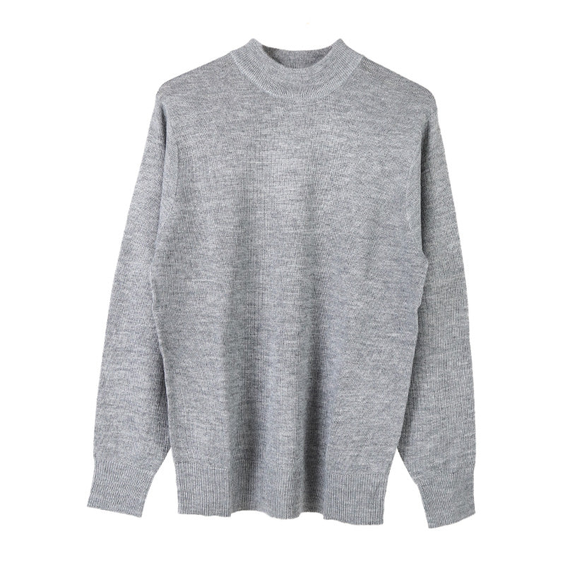 ハイネック メンズ ニット S～3L ビジネス カジュアル オフィス 秋 冬 ウール 防寒 大きいサイズ メンズニット メンズセーター 無地 シンプル スリム 薄手