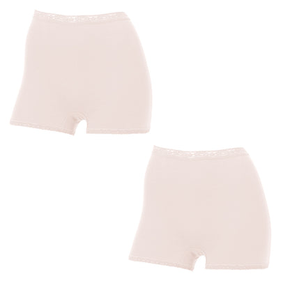 アツギ 一分丈ショーツ 綿 レディース 1分丈 ショーツ 深履き 2枚組 M～LL (下着 インナー パンツ フルウエスト ゆったり 締め付けない おへそすっぽり 女性 婦人 無地 シンプル 2枚セット) (在庫限り)