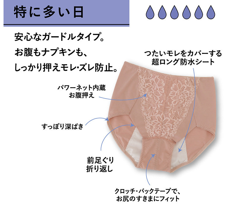 アツギ 1week 特に多い日夜用超ロングナイトシートサニタリーショーツ M・L (ATSUGI 1ウィーク) (在庫限り)