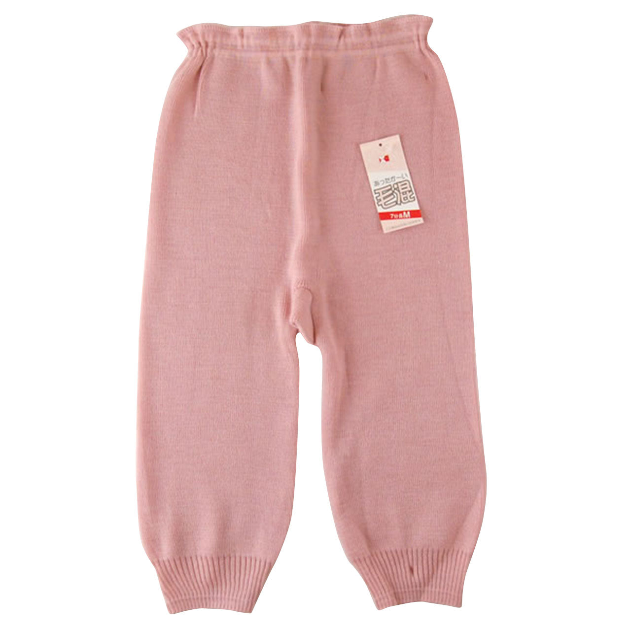 毛混横編み毛糸の7分長ズロース (M～LL)ON【婦人肌着】 (在庫限り)