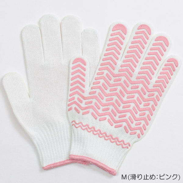 女性用 滑り止め付き軍手 5双セット M (女性用 滑り止め付き軍手 5双入り M) (ワーキング) (取寄せ)