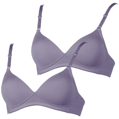 アツギ イーセレクト ノンワイヤーブラ シームレスカップ ブラジャー レディース 2枚セット M L LL 3L 4L 吸汗 速乾 下着 ブラ 女性 大きいサイズ 3l 夏 tシャツブラ インナー モールドカップ シンプル 無地 ひびきにくい 2枚組 まとめ売り