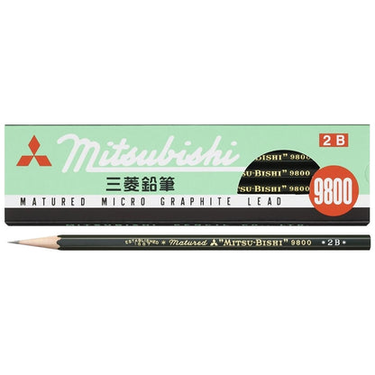 鉛筆 2B 六角軸 12本入り 1ダース 三菱鉛筆 9800 事務用鉛筆 2B 書きやすい えんぴつ 学習用 小学生 入学準備 新入学 新学期 学校 宿題 ノート 書写 筆記具 筆記用具 文房具 デッサン スケッチ イラスト 子供 キッズ 学童用品 事務用品 オフィス