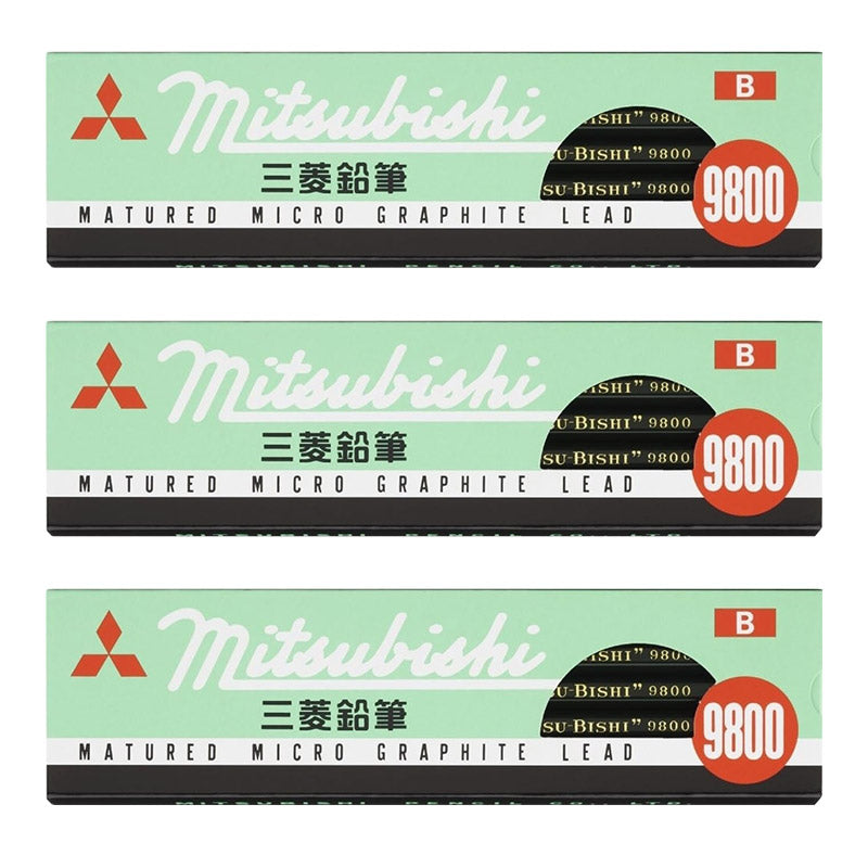鉛筆 B 六角軸 3ダース (12本入り×3) 三菱鉛筆 9800 事務用鉛筆 B 書きやすい えんぴつ 学習用 小学生 入学準備 新入学 新学期 学校 宿題 ノート 書写 筆記具 筆記用具 文房具 デッサン スケッチ イラスト 子供 キッズ 学童用品 事務用品 オフィス