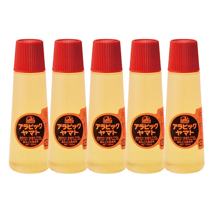 液状のり 5個セット 液体のり 速乾 強力接着 アラビックヤマト ヤマト 50ml のり 糊 ノリ スポンジキャップ なめらか 塗りやすい 紙 工作 クラフト 学習用 小学生 小学校 入学準備 新入学 新学期 学用品 文房具 子供 学校 図工 宿題 自宅学習 事務