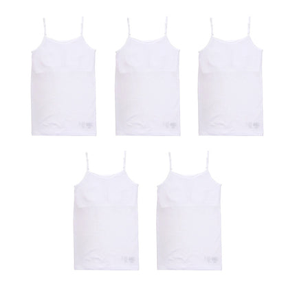 体育deインナー キャミソール 子供 カップ付き インナー ジュニア 5枚セット 140cm～165cm 小学生 女の子 下着 女子 中学生 キッズ カップ付きキャミソール 女児 ソフトカップ 140 150 160