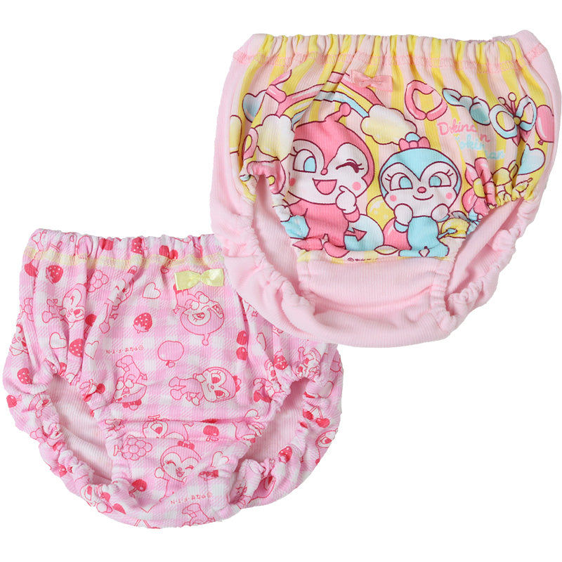 アンパンマン 女児ショーツ ドキンちゃん コキンちゃん 2枚組 95 100 110cm 女児 ショーツ キャラクター キッズ 女の子 パンツ 子供 下着 肌着 インナー かわいい キュート 通年 あんぱんまん こきんちゃん