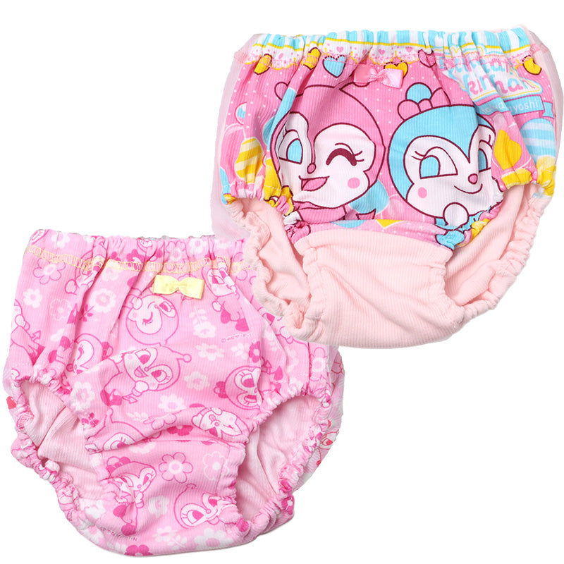 アンパンマン 女児ショーツ ドキンちゃん コキンちゃん 2枚組 95 100 110cm 女の子 パンツ 子供 下着 女児 ショーツ キャラクター キッズ 肌着 インナー トイトレ かわいい キュート 通年 あんぱんまん こきんちゃん 保育園 園児 2枚セット