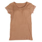 ブラトップ 半袖 カップ付 tシャツ 綿100 インナー レディース M～LL (カップ付き 半袖インナー Tシャツ フレンチ袖 下着 締め付けない ひびきにくい) (在庫限り)