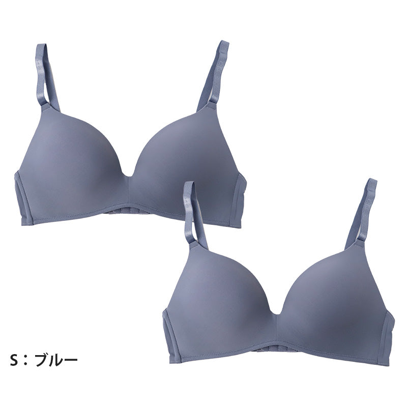 ノンワイヤーブラ ノンワイヤー ブラジャー レディース シームレスブラ 2枚セット M L LL 無地 下着 ナノストレス 女性 モールドブラ ひびきにくい 楽 インナー ワイヤレス ブラ シームレスブラ リラックス フィット 楽 ラク 楽ちん 無縫製Bra