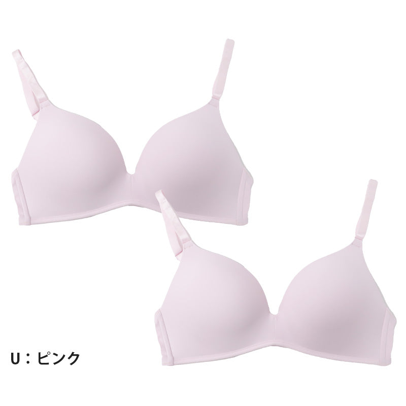 ノンワイヤーブラ ノンワイヤー ブラジャー レディース シームレスブラ 2枚セット M L LL 無地 下着 ナノストレス 女性 モールドブラ ひびきにくい 楽 インナー ワイヤレス ブラ シームレスブラ リラックス フィット 楽 ラク 楽ちん 無縫製Bra