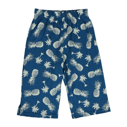 ステテコ 7分丈 キッズ ルームウェア 夏 100cm～130cm (部屋着 子供 ズボン ボトムス 男の子 女の子 涼しい) (在庫限り)