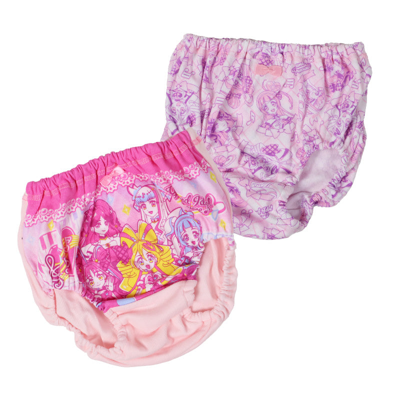 プリキュア 女児ショーツ キミとアイドルプリキュア♪ オールスターズ 2枚組 100 110 120 130cm パンツ 下着 子供 女の子 キッズ インナー 2枚セット まとめ買い 2P コットン cotton 大人気 人気キャラクター プリキュアシリーズ バンダイ BANDAI