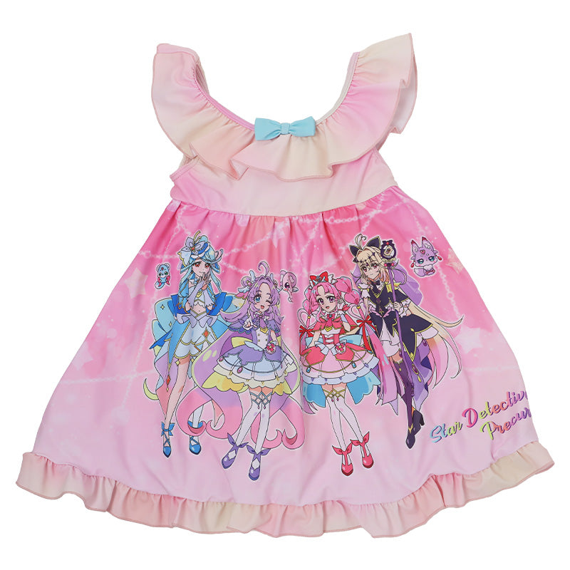 水着 プリキュア 女児 ワンピース 100 110 120 cm 女子 キャラクター プール 海 海水浴 水泳用品 スイムウェア スイムウエア マリンウェア 水泳用品 プール用品 幼稚園 保育園 幼児 園児 通園 通学 女の子用 大人気 人気キャラクター リボン フリル