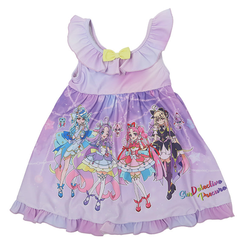 水着 プリキュア 女児 ワンピース 100 110 120 cm 女子 キャラクター プール 海 海水浴 水泳用品 スイムウェア スイムウエア マリンウェア 水泳用品 プール用品 幼稚園 保育園 幼児 園児 通園 通学 女の子用 大人気 人気キャラクター リボン フリル