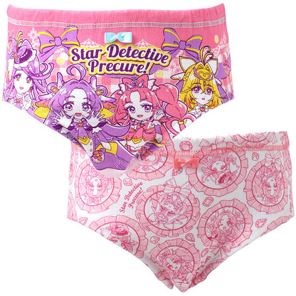 プリキュア 女児ショーツ 下着 パンツ 名探偵プリキュア　オールスターズ キャラクター 2枚組 100 110 120 130 cm キッズ 女の子 ショーツ 子供 インナー 肌着 入園 入園祝い 入園準備 まとめ買い 2P 綿 コットン cotton 大人気 人気キャラクター