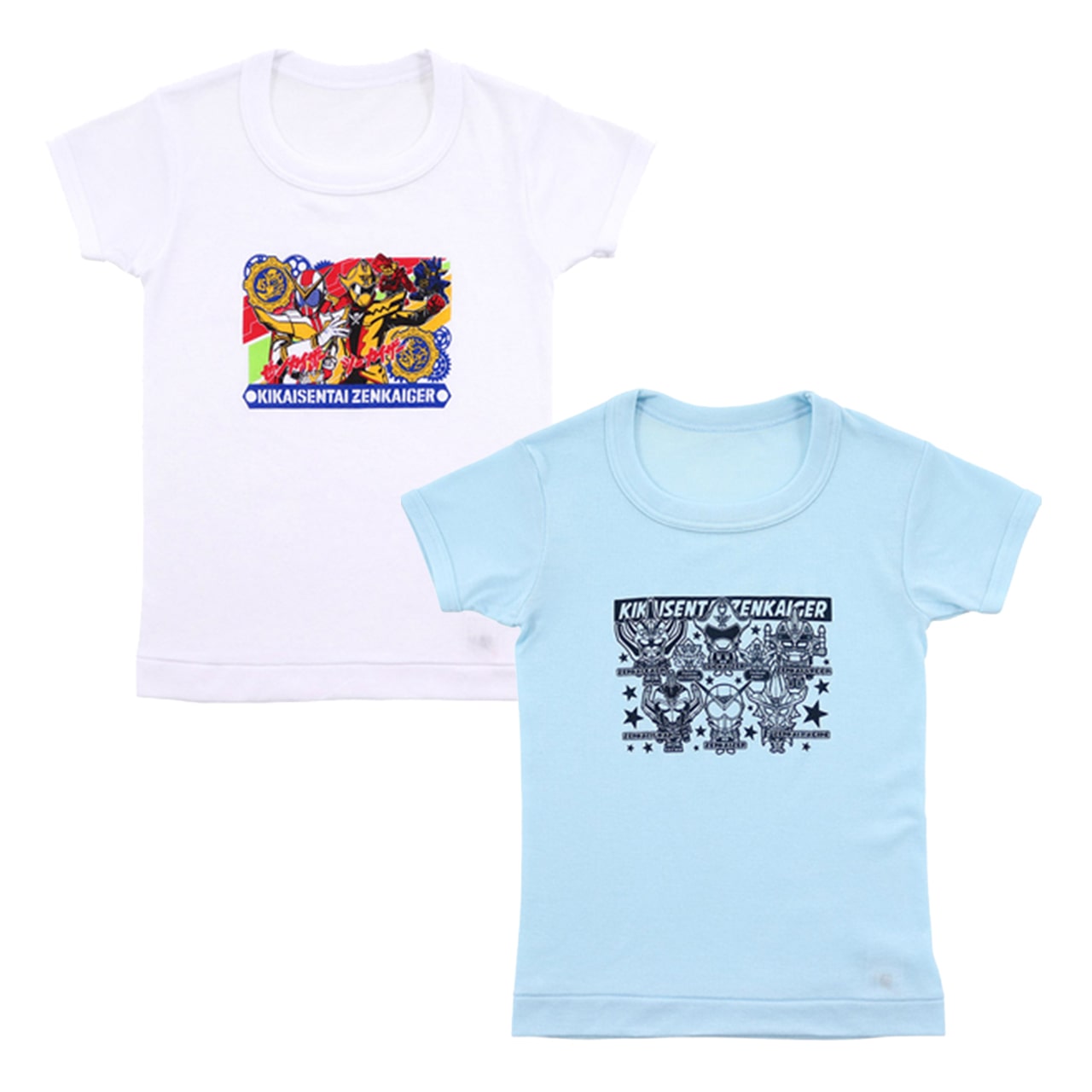 ゼンカイジャー tシャツ 半袖 キッズ 男の子 インナー 2枚組 100cm～120cm (子供 肌着 下着 男児 子供服 100 110 120 戦隊 ヒーロー) (在庫限り)