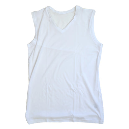 メンズ V首サーフシャツ スリーブレスシャツ 天竺 ナノイオン　 M～LL (Vネック インナー 紳士肌着 男 アンダーウェア) (在庫限り)