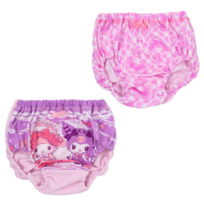 サンリオ ショーツ 女の子 キッズ 下着 パンツ 2枚組 綿混 キャラクター マイメロ クロミ 100 110 120 130cm まとめ買い 2P インナー ガールズ ジュニア かわいい 通園 通学 幼稚園 保育園 入園準備 名前タグ付き 女児ショーツ セット sanrio