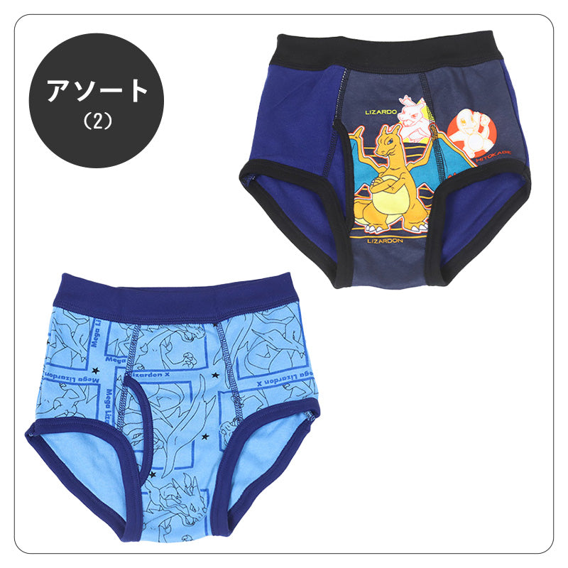 ポケモン 男児 ブリーフ ポケットモンスター 2枚組 110 120 130 cm 子供 下着 男の子 パンツ リザードン 入学祝い 入園祝い プレゼント キッズ インナー