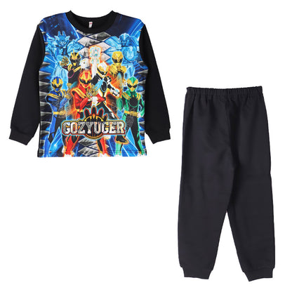 光るパジャマ ゴジュウジャー パジャマ 長袖 光る 裏起毛 上下セット 100 110 120cm あったかい 男児 暖かい 冬 トレーナー 冬用 お泊り保育 戦隊 戦隊ヒーロー 光る裏起毛パジャマ パジャマ上下 ルームウェア ルームウエア 部屋着 寝巻き 寝間着 男の子用 綿混