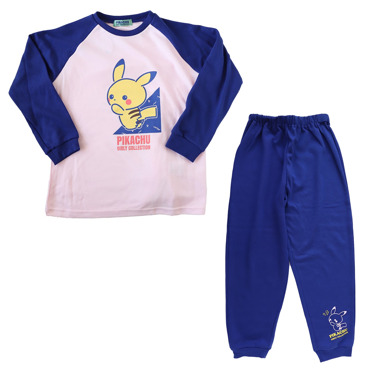 ポケモン パジャマ キッズ 長袖 女の子 上下セット 110cm～140cm (ピカチュウ イーブイ 子供 子ども 秋 秋冬 冬用 子供服 長ズボン 110 120 130 140 上下セット 保温性)