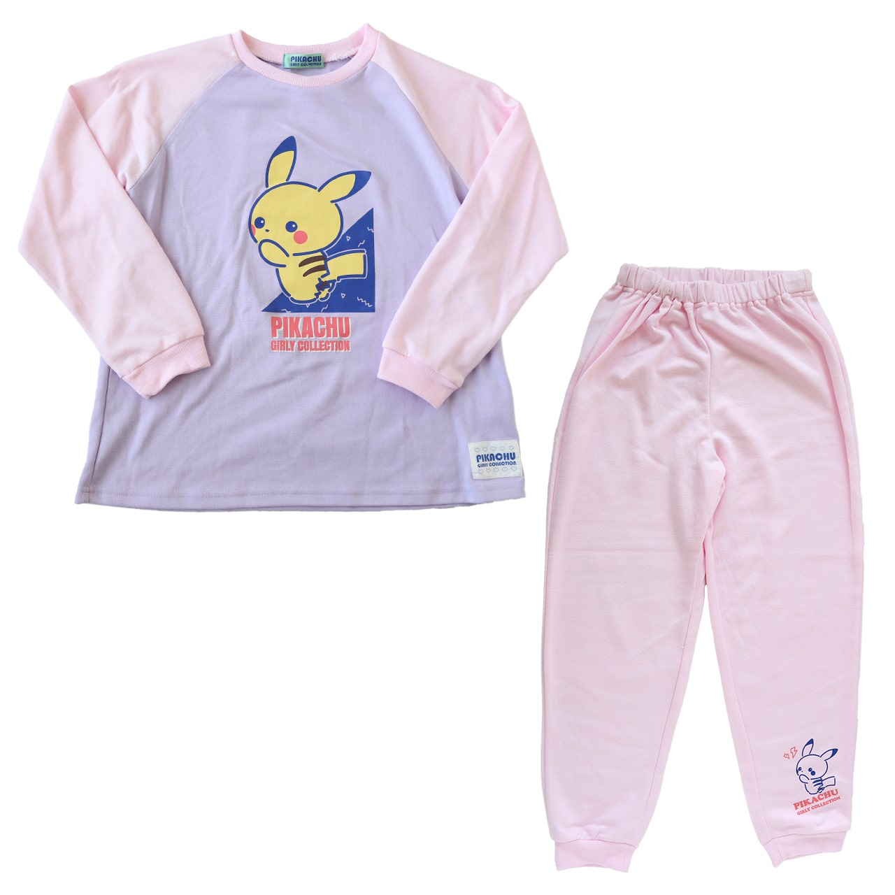 ポケモン パジャマ キッズ 長袖 女の子 上下セット 110cm～140cm (ピカチュウ イーブイ 子供 子ども 秋 秋冬 冬用 子供服 長ズボン 110 120 130 140 上下セット 保温性)