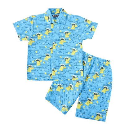 ポケモン パジャマ キッズ 半袖 男の子 夏 綿 110cm～130cm 子供 子ども 薄手 夏用 春夏 子供服 110 120 130 上下セット (在庫限り)