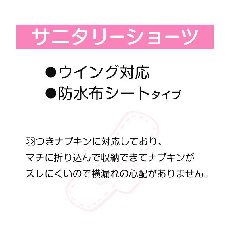 サニタリーショーツ 羽根つき 生理用ショーツ 生理ショーツ レディース M～LL (サニタリー 生理 ショーツ 生理用パンツ ルコック 下着) (在庫限り)