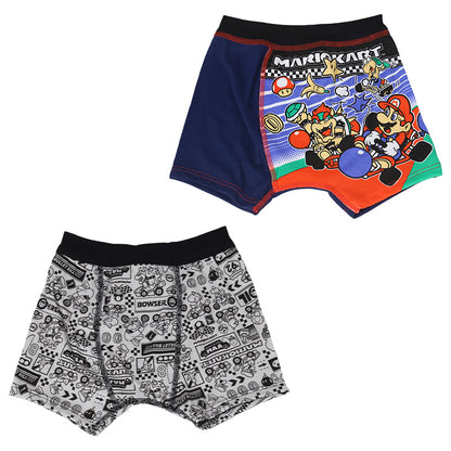 キッズ ボクサーブリーフ マリオ 男の子 ボクサーパンツ ドンキー スーパーマリオ 2枚組 100 110 120 130 cm ルイージ クッパ 子供 下着 おとこのこ 男児 入園祝い まとめ買い 2P 綿混 子供 キッズ 男児 男子 男の子 ボーイズ ブリーフ 前閉じ