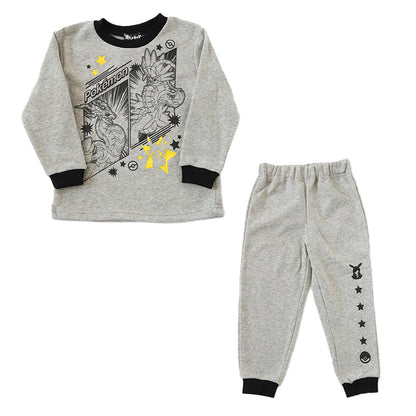 ポケモン パジャマ キッズ 長袖 男の子 裏起毛 上下セット 110cm～140cm 子供 子ども もこもこ 秋 秋冬 冬用 子供服 長ズボン 110 120 130 140