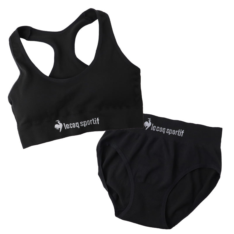 スポーツブラ ジュニアブラ セット ジュニア キッズ スポブラ 中学生 小学生 下着 上下セット 150 160 165 cm ハーフトップ ショーツ ルコック ブランド 子供 下着 ブラジャー 女の子 女子 ノンワイヤーブラ スポーツブラジャー ドライ 下着 学校 シンプル