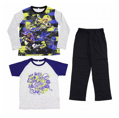 スプラトゥーン3 光るパジャマ 半袖 長袖 キッズ 男の子 上下セット 120～140cm 子供 120 130 140 子供服 春 秋 長ズボン スプラトゥーン スプラ ルームウェア 男児 ジュニア お泊り保育 (在庫限り)