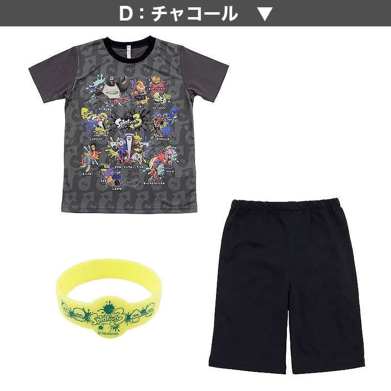 光るパジャマ 半袖 キッズ パジャマ 男の子 スプラトゥーン3 子供 120cm～140cm 子供服 夏 120 130 140 子ども服 上下セット 半ズボン ルームウェア 部屋着 男児 入園祝い 入園準備