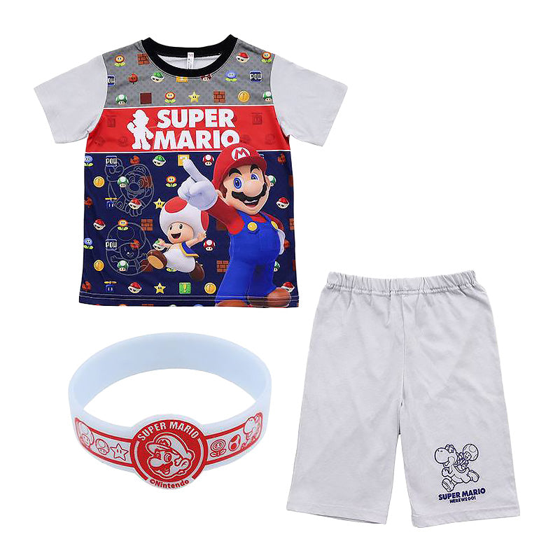 スーパーマリオ 光るパジャマ 男の子 半袖 キッズ パジャマ