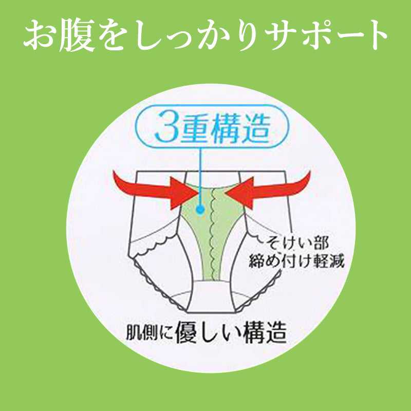 ショーツ レディース お腹サポート サポートショーツ ぽっこりお腹 お腹周り 深履き 鼠径部 M～LL 下着 ショーツ単品 肌着 インナー (在庫限り)