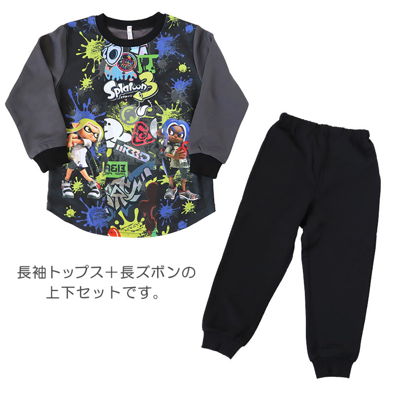 光るパジャマ スプラトゥーン パジャマ 長袖 キッズ スプラトゥーン3 上下セット 110cm～140cm 子供 男の子 子供服 春 秋 スプラ トレーナー 光る 120cm 130cm ジュニア 男児 お泊り