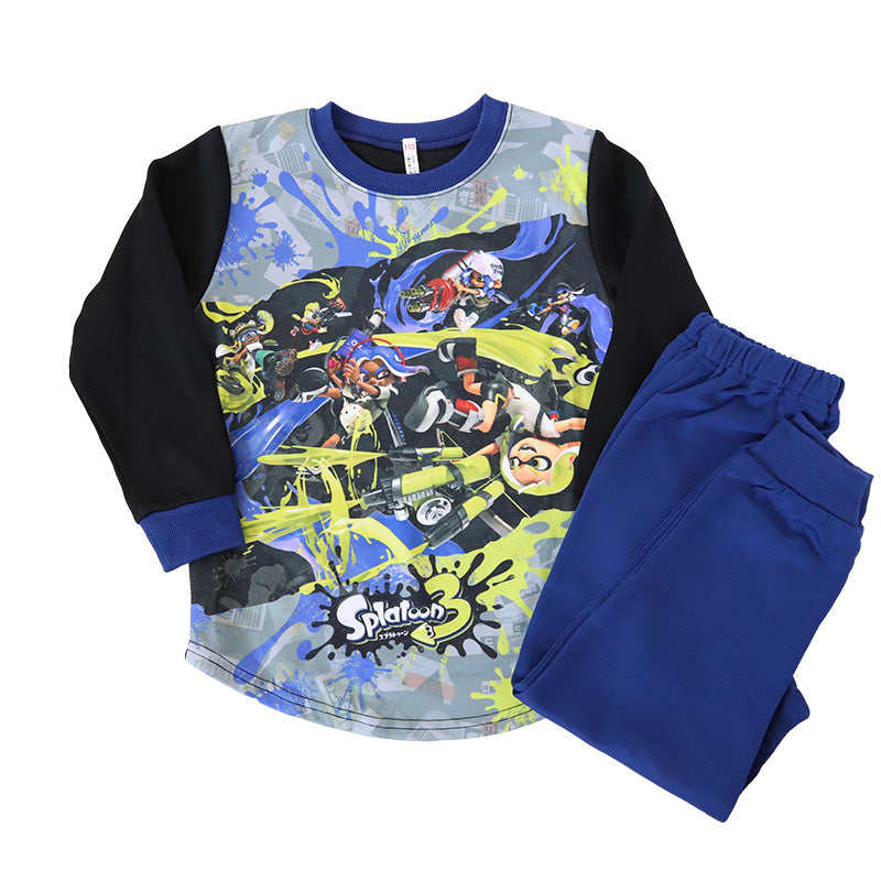光るパジャマ スプラトゥーン パジャマ 長袖 キッズ スプラトゥーン3 上下セット 110cm～140cm 子供 男の子 子供服 春 秋 スプラ トレーナー 光る 120cm 130cm ジュニア 男児 お泊り