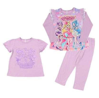プリキュア パジャマ 光るパジャマ キミとアイドルプリキュア 半袖 長袖 セット 100cm～130cm プリキュアオールスターズ 110cm 120cm 女児 女の子 キッズ 子供 お泊り保育 光る